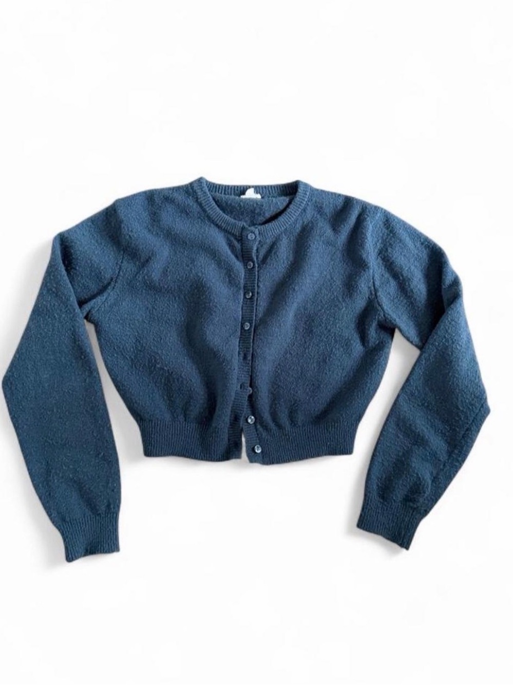 Garage Navy Cropped Cardigan